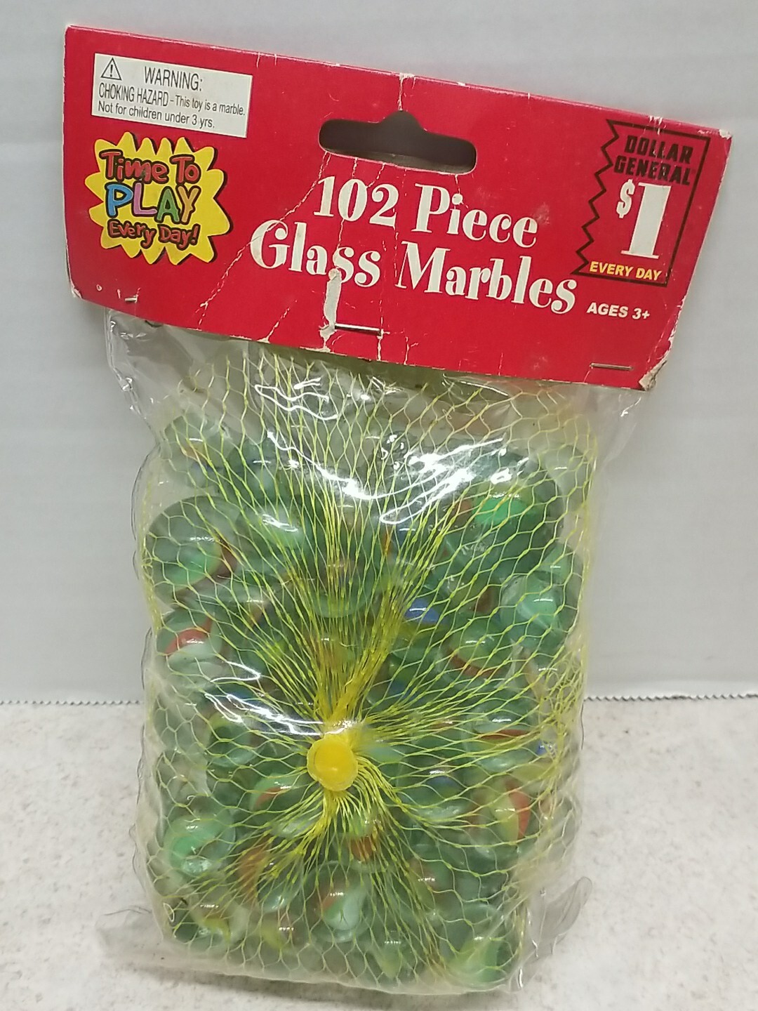 102 Glass Marbles Regular Shooter Combo Hobby Collection – Sealed Bag Torn Label