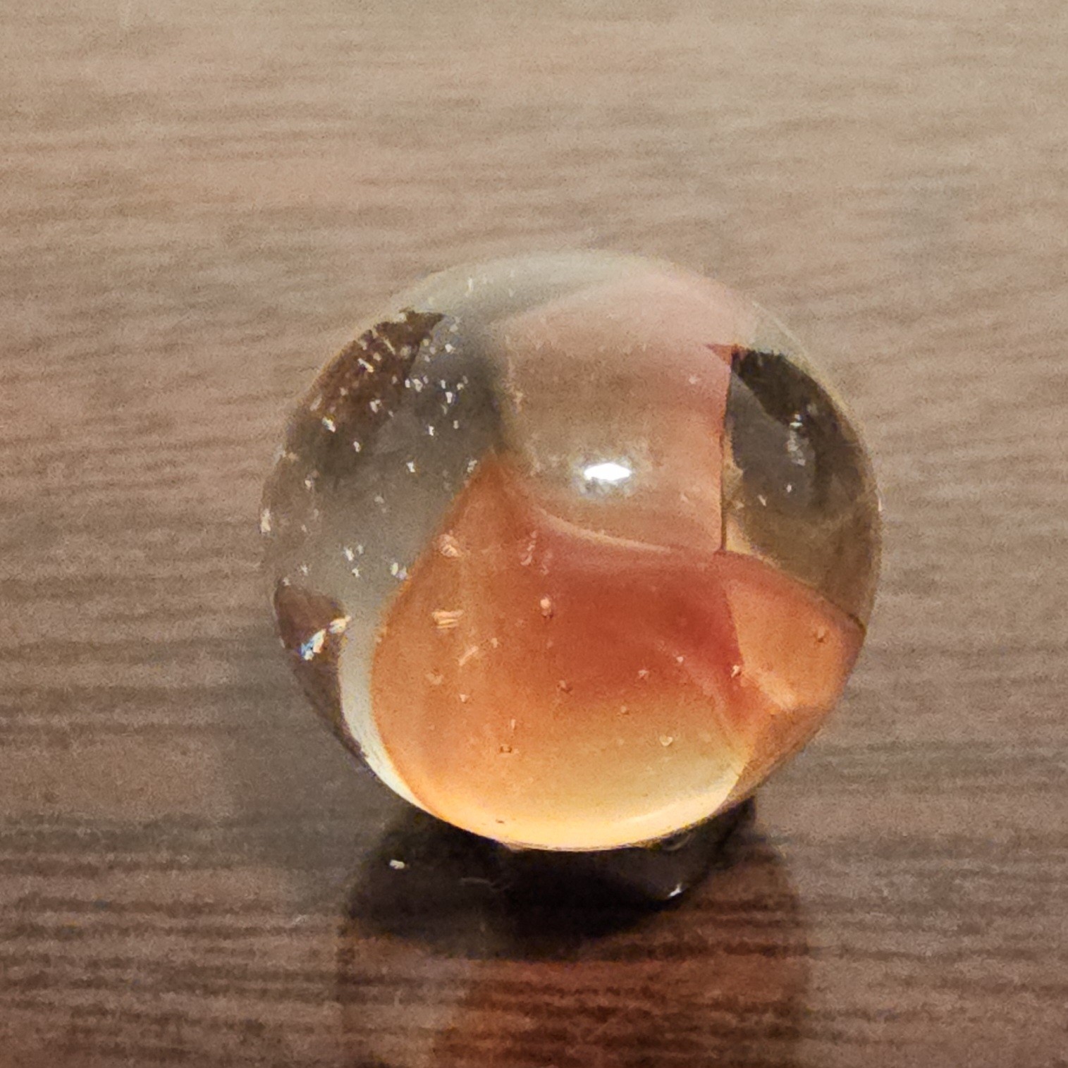 Vintage C. E. Bogard Rose 4 Lobe Hybrid Cats Eye .625 Glass Marble