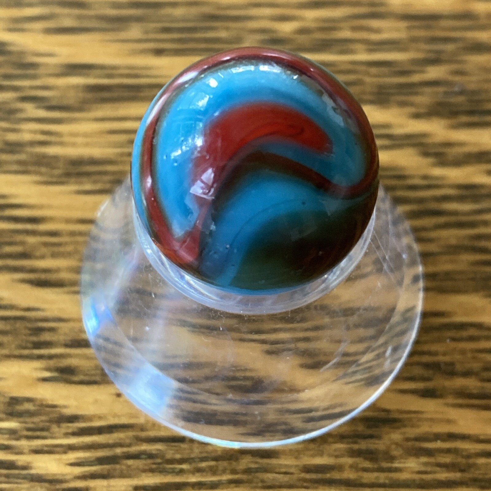 VTG Antique Marble Spiderman 3/4” Royal Blue Swirl