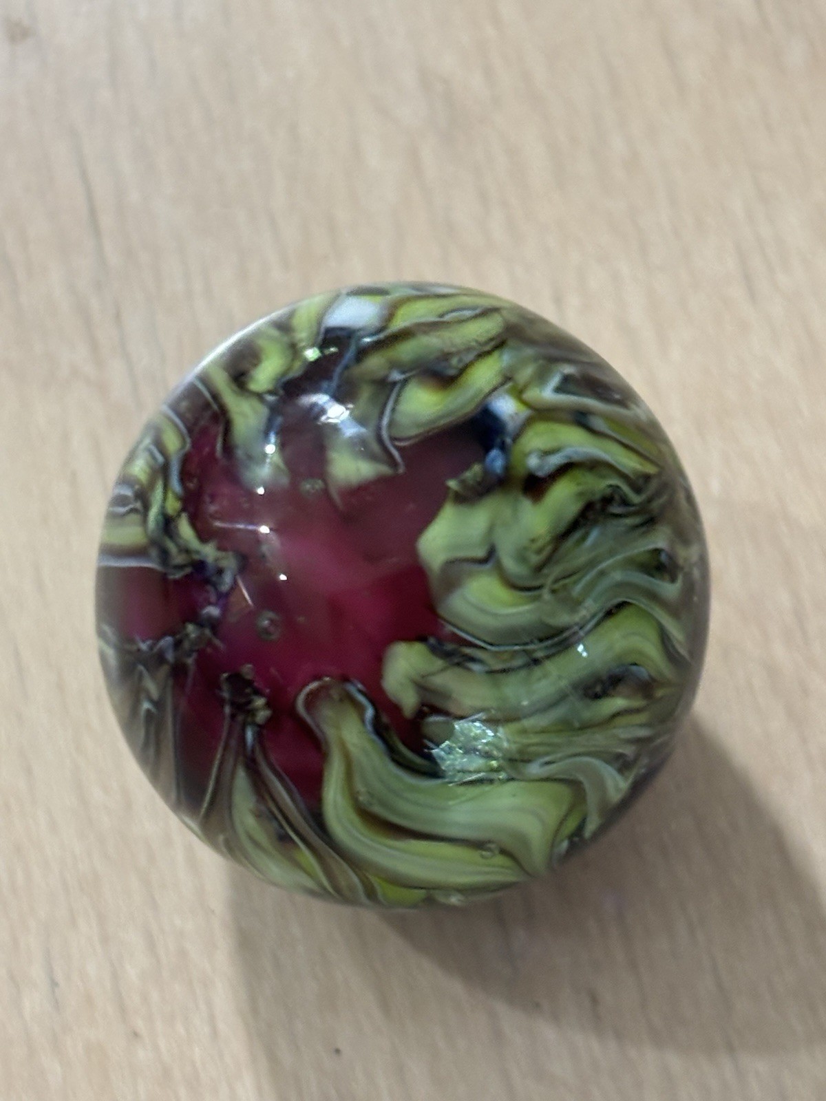 handmade art glass marble “Lovely Dark And Deep” By Sara Sally LaGrand