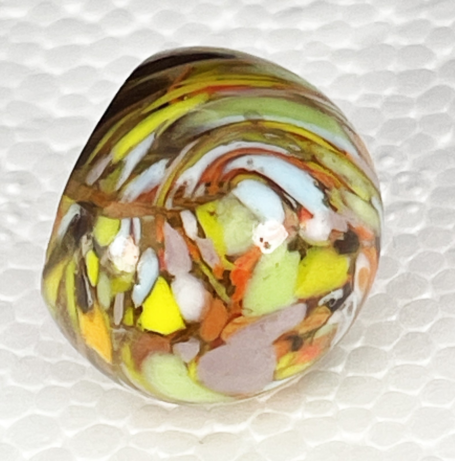 Christensen Agate Company Guinea Clear Base Marble – .660″
