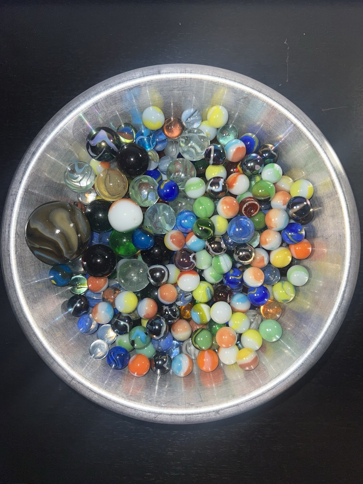 Vintage Lot Of 315 Marbles Different Makers Akro Peltier 4lbs