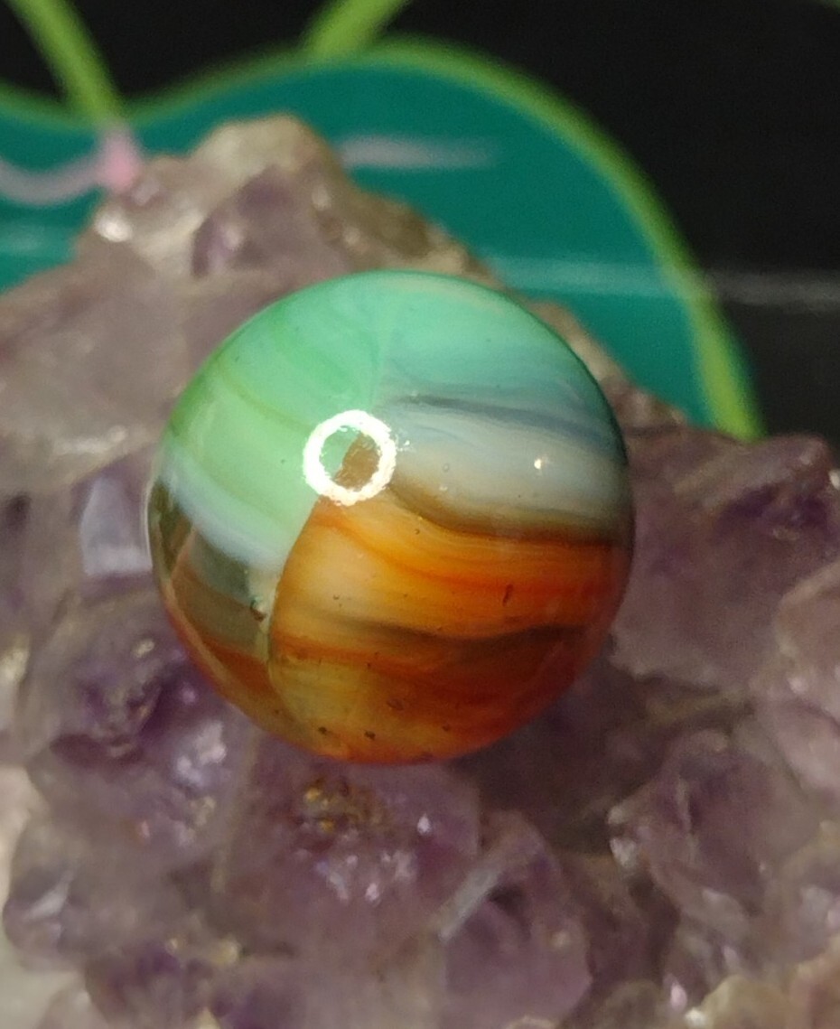 NM UV 5 Color 🦜 Vitro Glass Tri-Lite Trilite Elite ? Vintage Marbles .64″