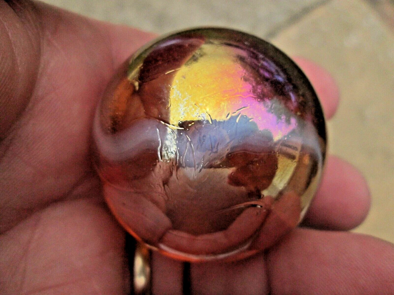 TOE BREAKER 2 Inch / 50mm PINKY SWIRL MEGA / VACOR MARBLES