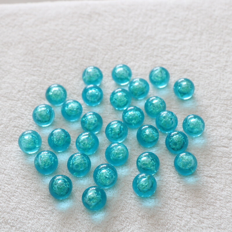16mm Luminous Coloured Glass Marbles Crystal Sphere Solid Balls Kids Toys Games