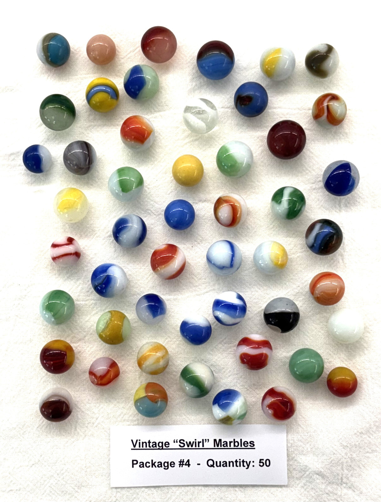 Vintage Swirl Marbles, Package 50.