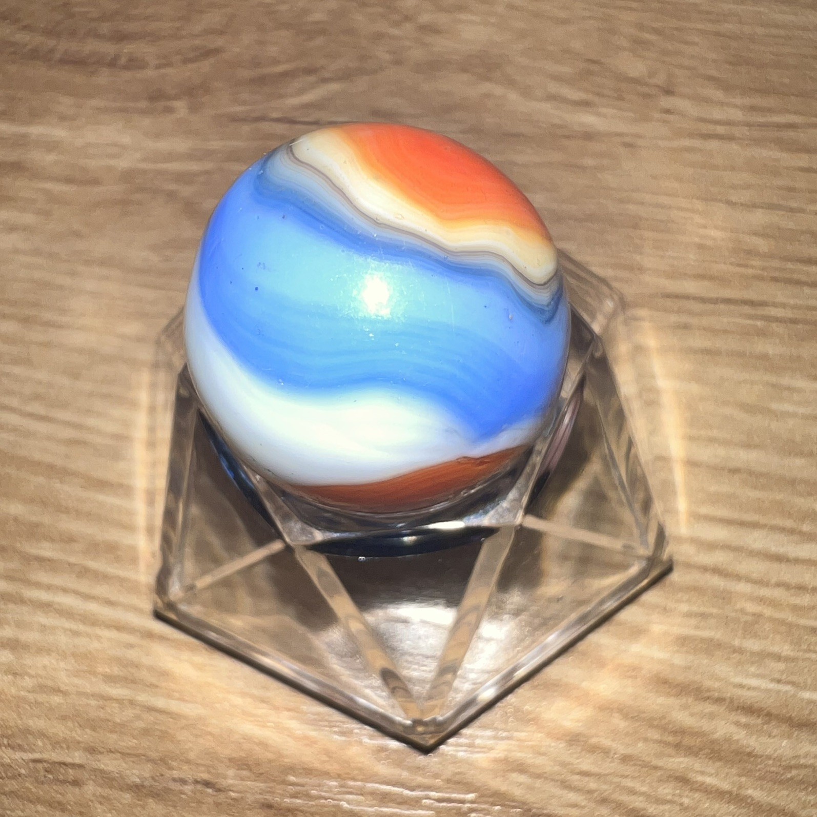 AKRO AGATE 🇺🇸LIBERTY🇺🇸 MARBLE Slightly wonky, one of a kind 🥰 13/16