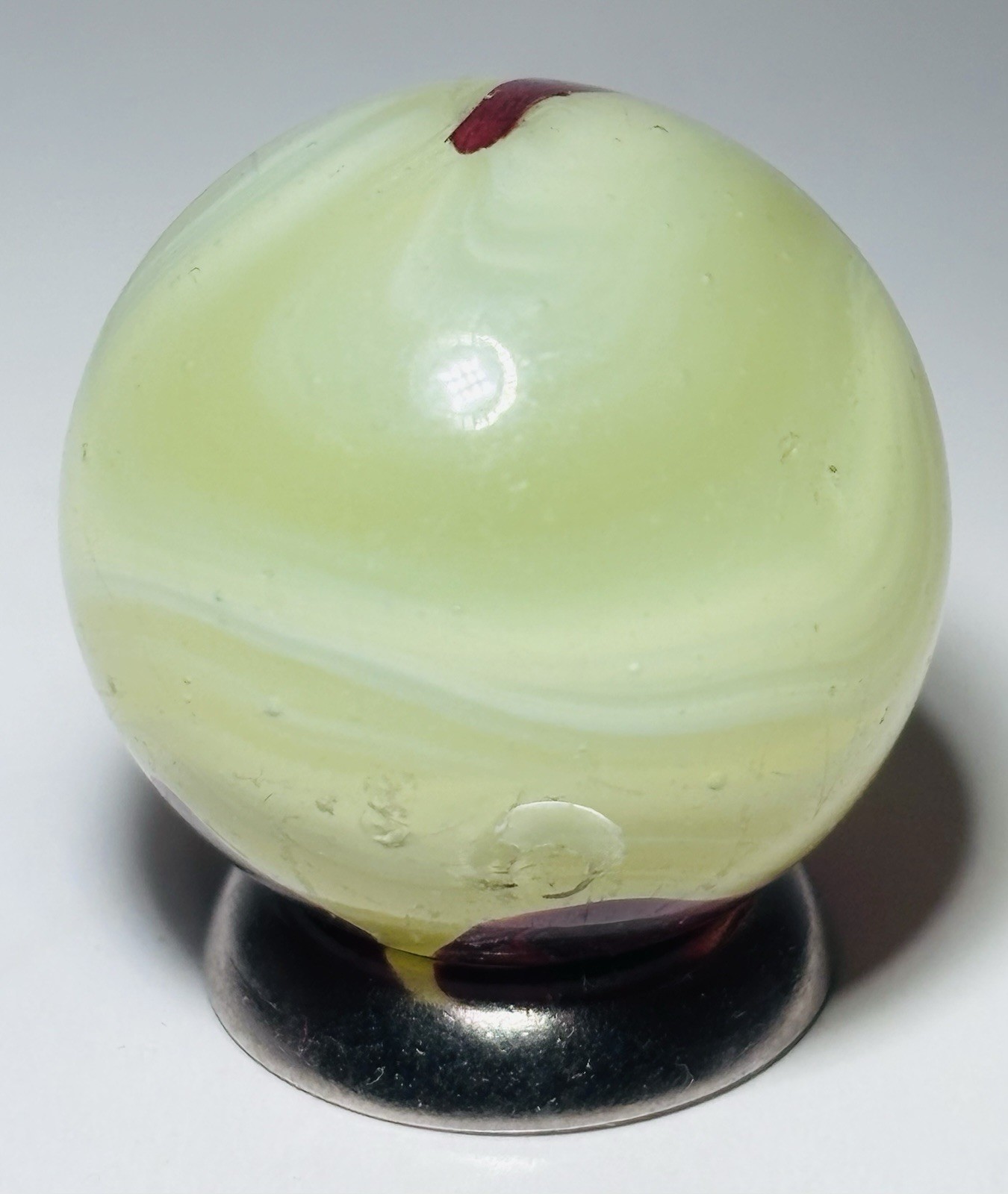 Big Boy Vintage Lemonade OXblood Swirl Marble .77” Near Mint- Condition