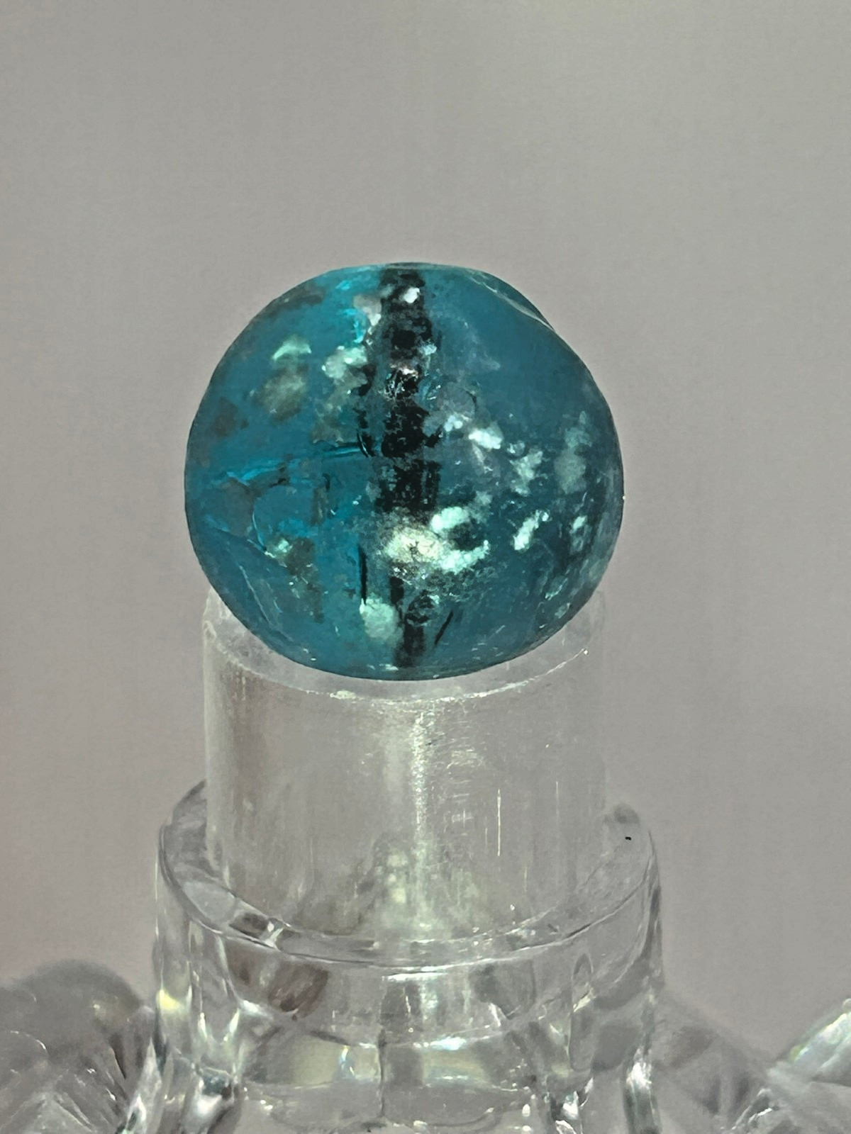 Antique German Aqua Blue Mica Marble 5/8″ Near Mint+ M4