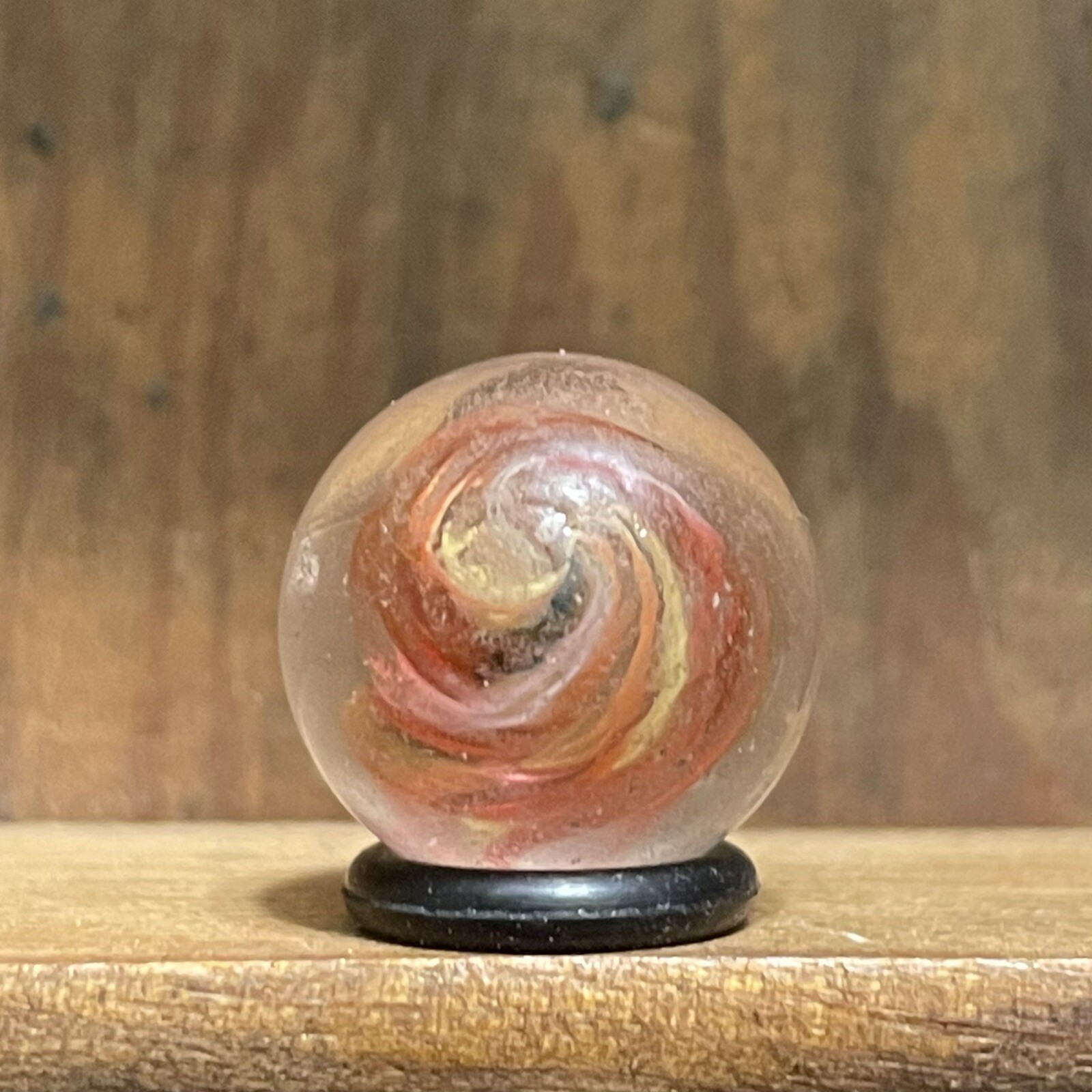 Antique German Handmade Ribbon Core Marble 17/32” Mint(-) | (108)