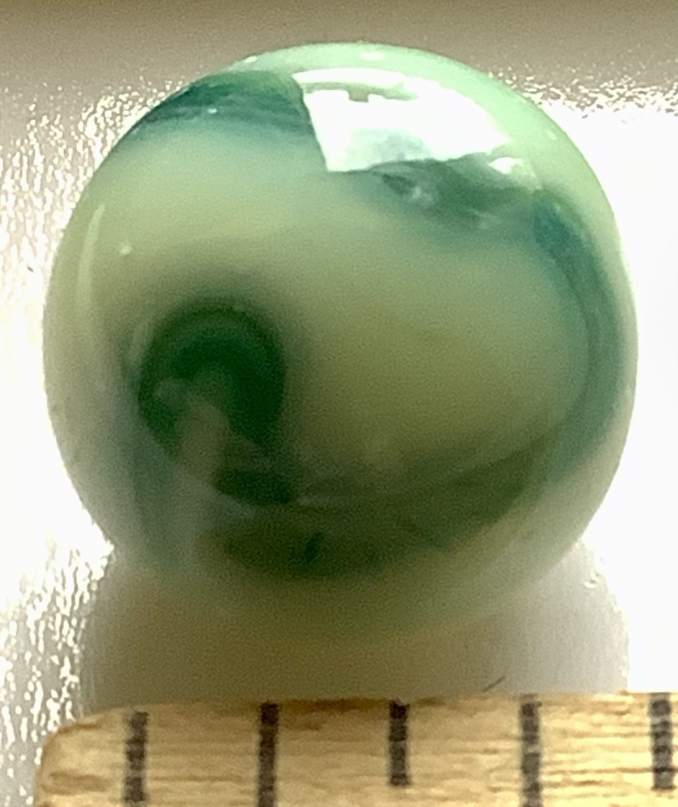 UV Active Ravenswood? Swirl Marble 5/8” Green On Yellowish White