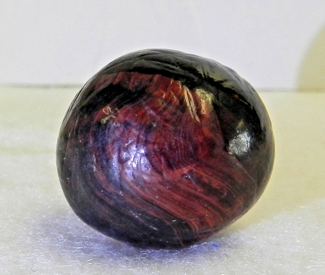 #20851m Unique Vintage Akro Agate Experimental Red Glass Oxblood Blob Marble
