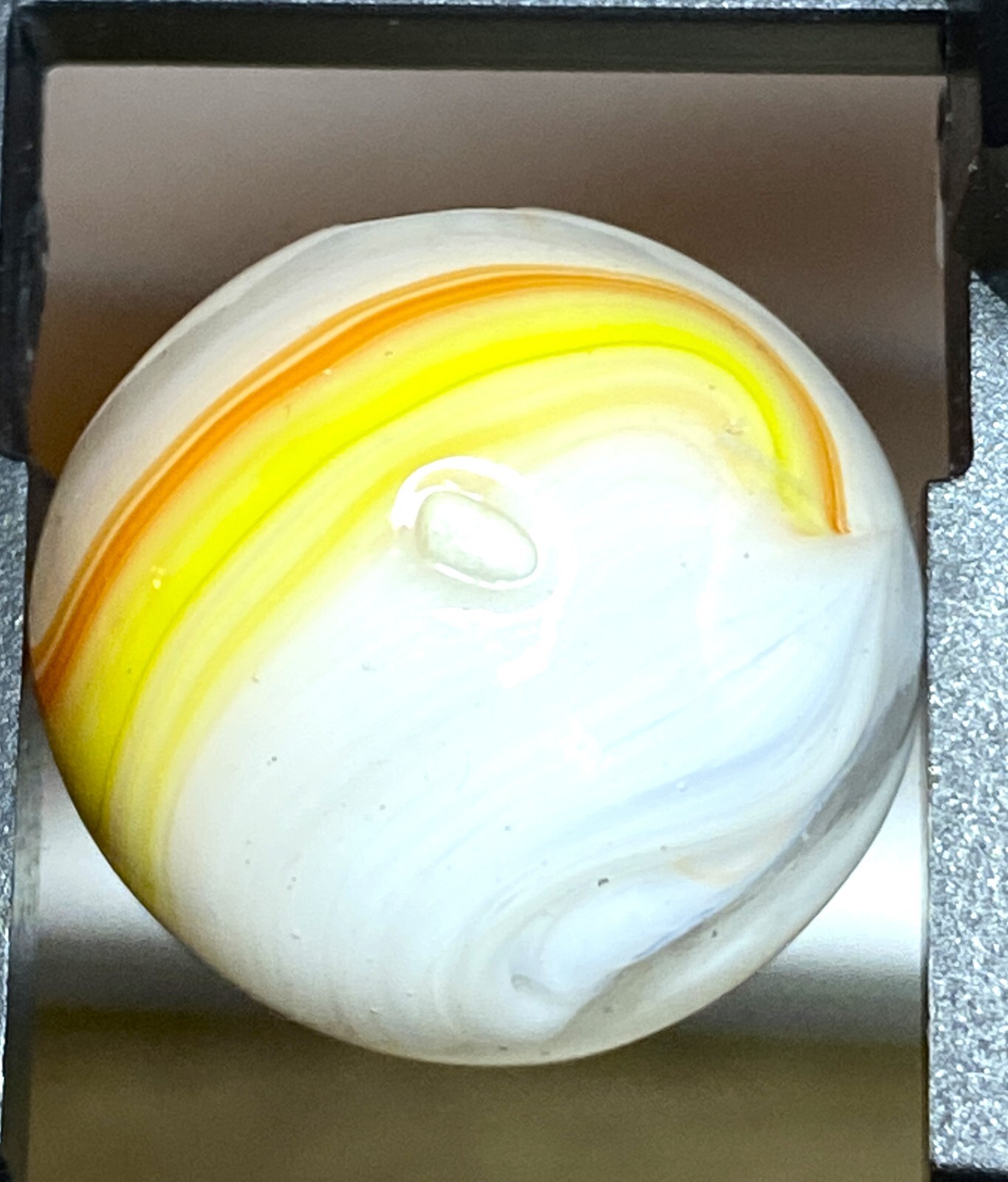 WV/DAS/SAMMY’S/JABO RARE COLORS TRANSPARENT WHISPY SWIRLED SHOOTER .71″ M215