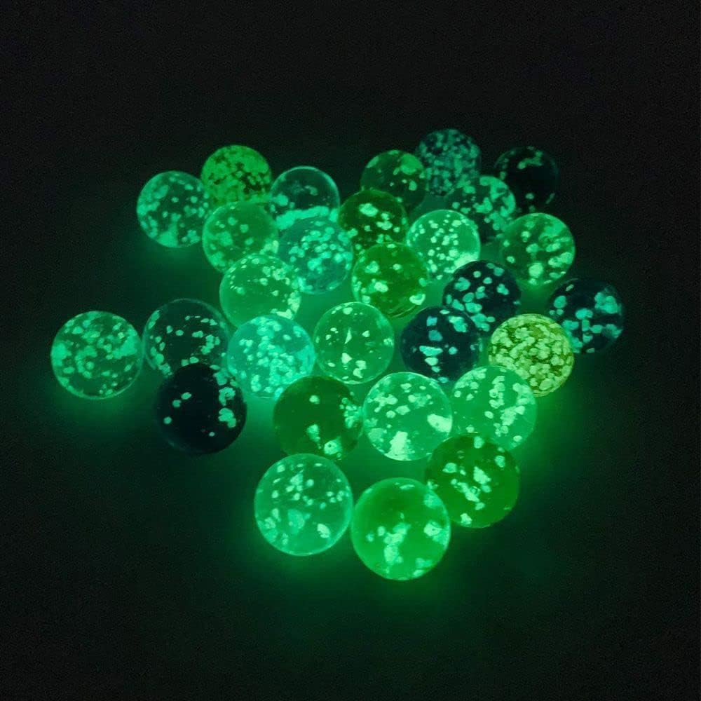 10Pcs Gold Marbles Glow in the Dark Marbles for Glass Glass Ball Luminous Ball R