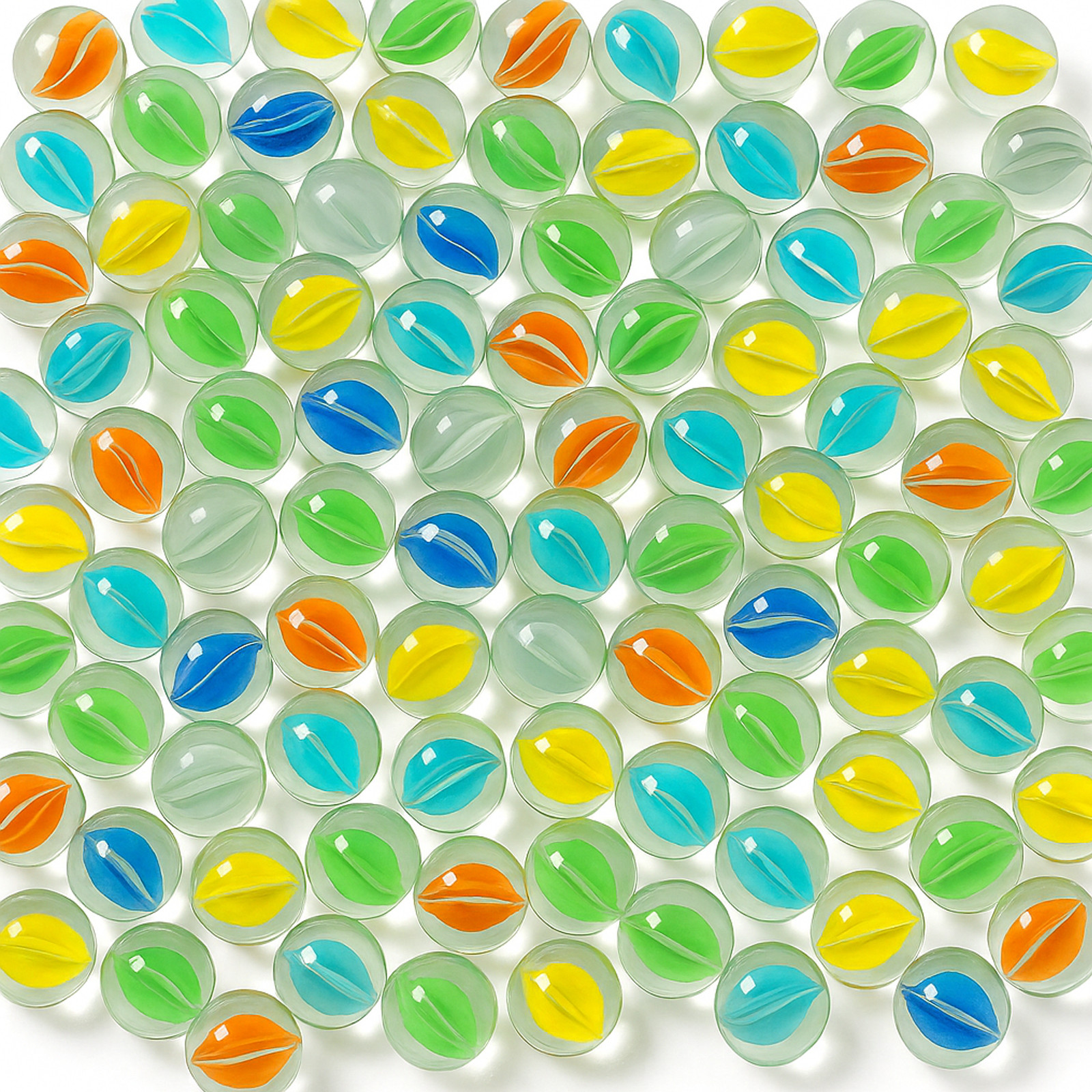 60 Glass Colored Marbles Classic Kid’s Dirt Play & DIY Canicas – Bolas de Jugar