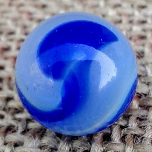 5/8″ Akro agate Ace w/ Egg-voke Marble In Wet Mint Condition Check Photos.