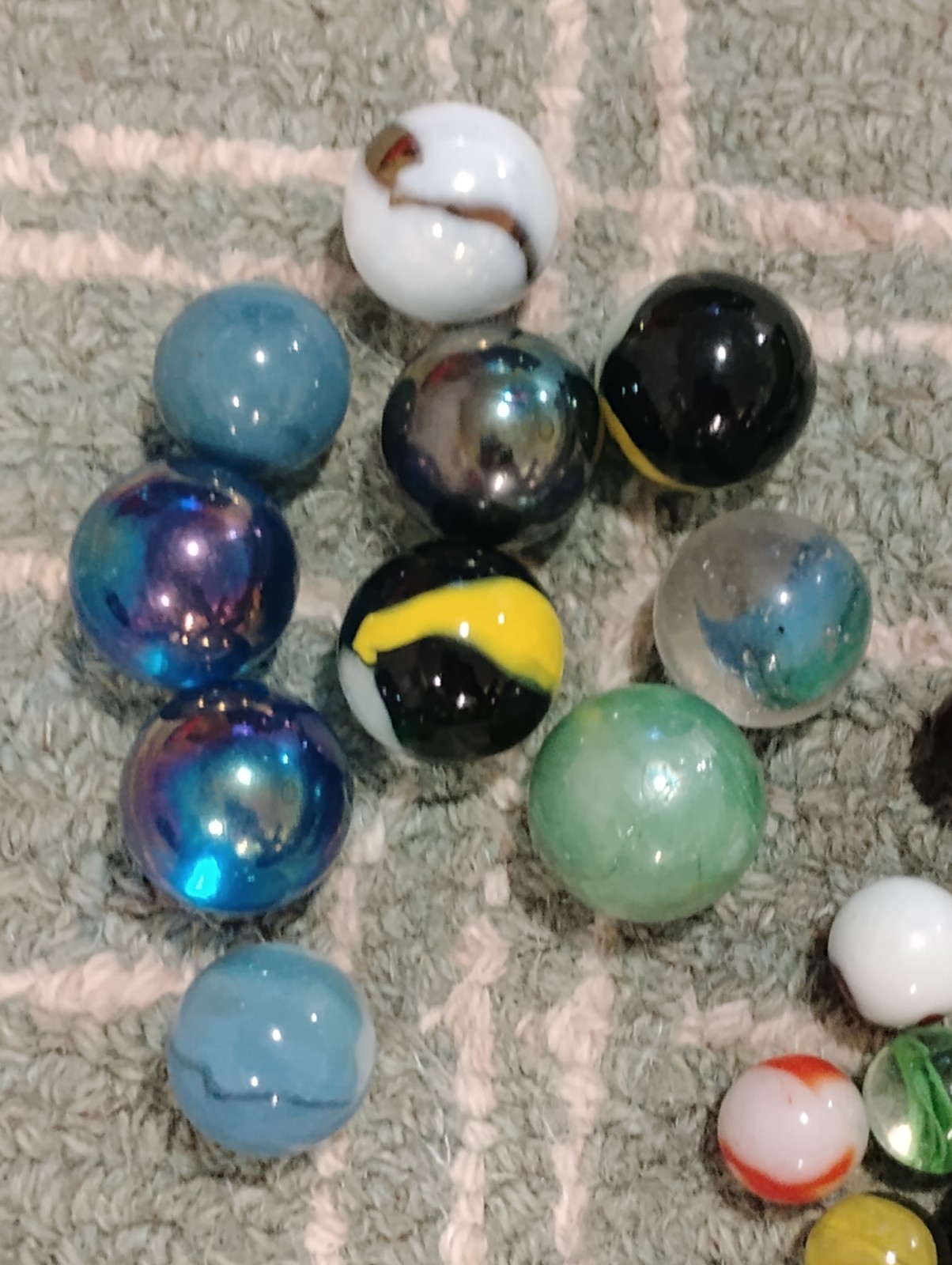 Colorful Vintage Glass Marbles Lot of 100+ with Shooter Various Designs