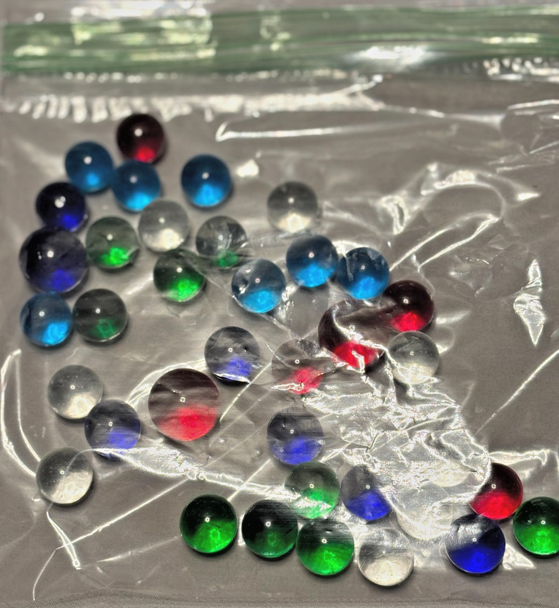 Lot of Mixed Crystal Sphere Beads Glass Solid Balls Traditional Marbles