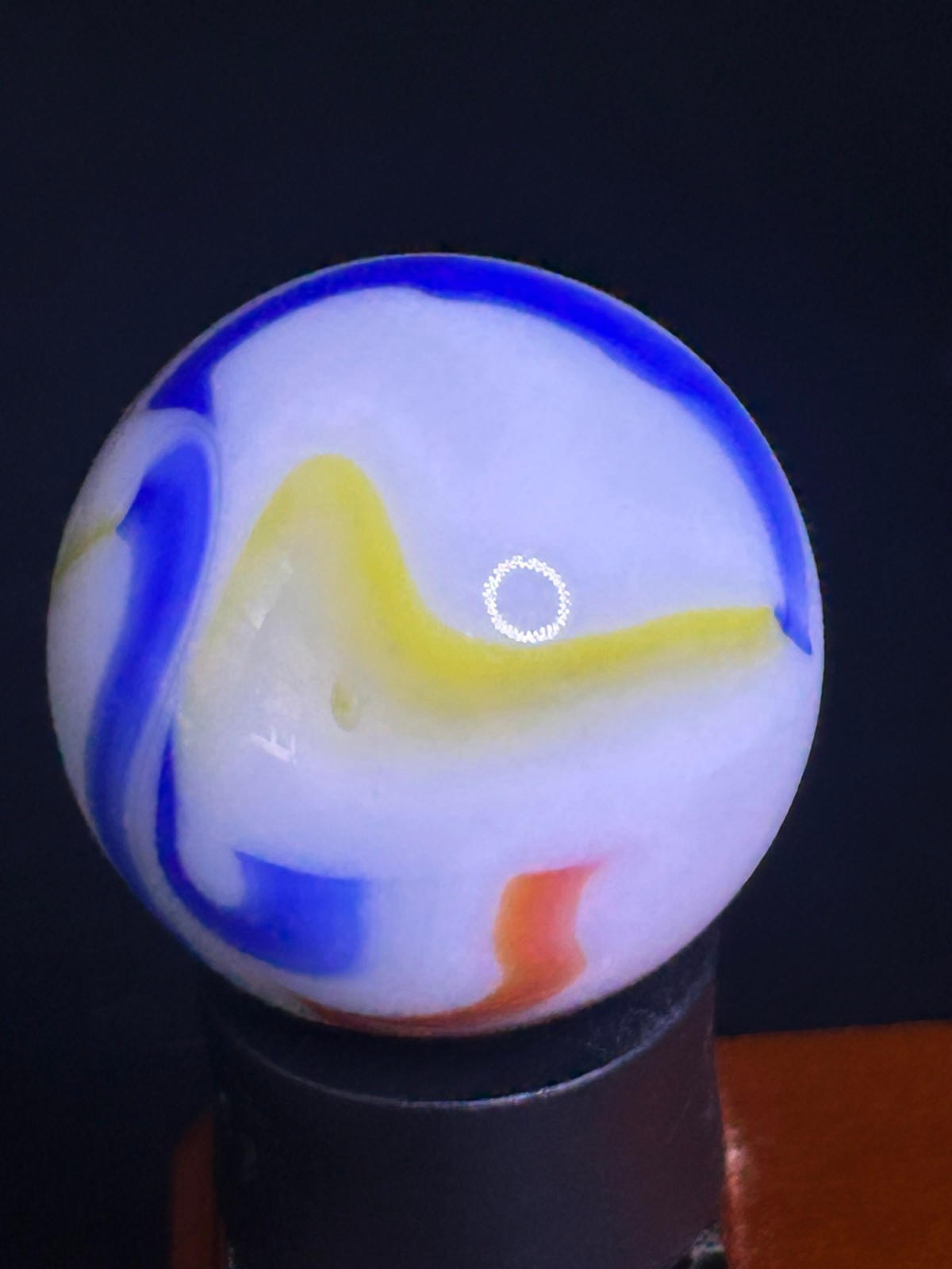 Christensen Agate Co Swirl Marble Multi-Color Ribbons UV+ .97″ Wet Mint Sh32