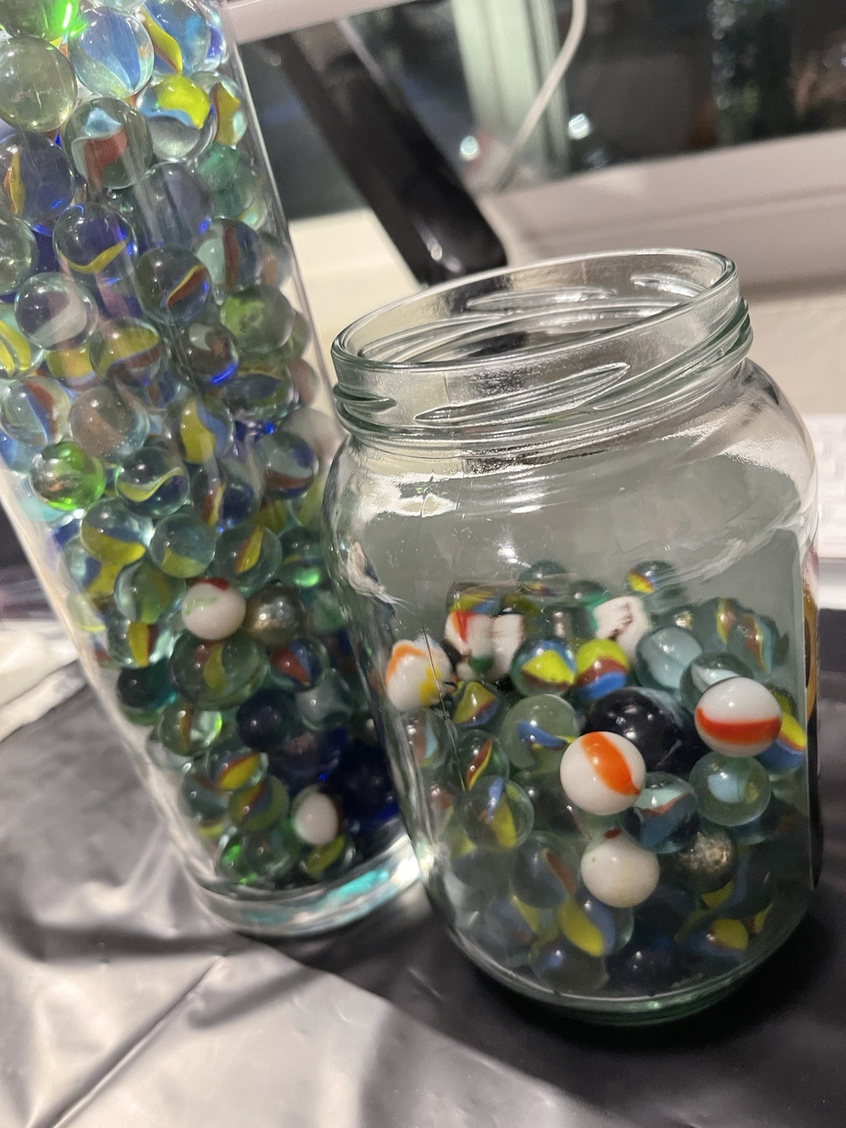 Marbles Lot Of 5.8 Pounds Cats Eye Milk Swirl Medium Size