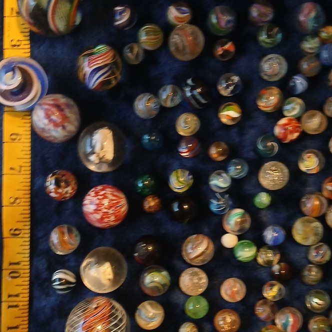 German – Assorted Glass Swirl & Clay, Various Colors/Sizes, Ending My Collection