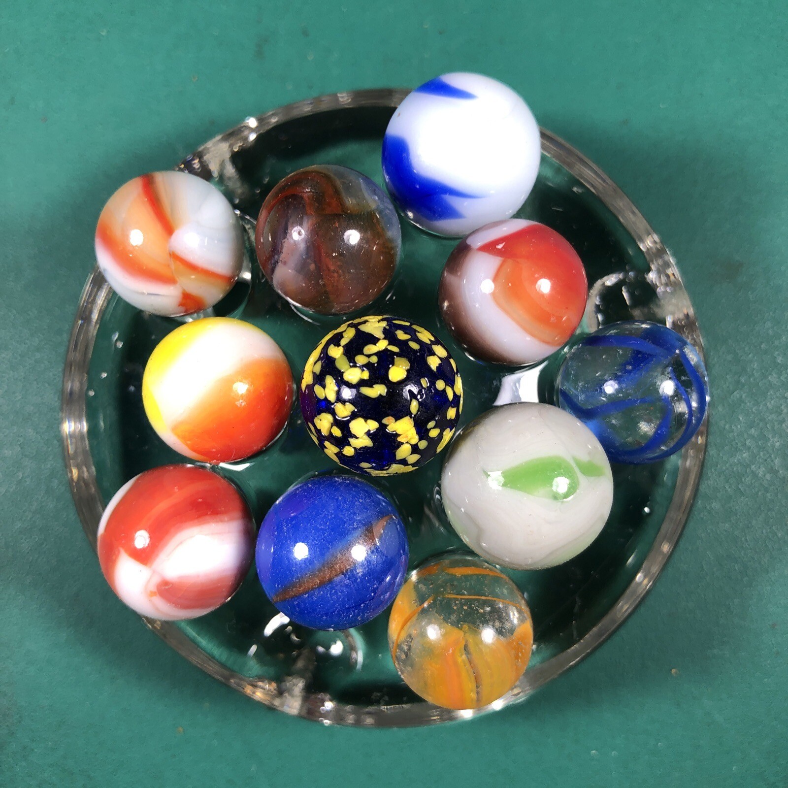 Vintage Marbles | Approximately 1/2″ | Lot Of 11 | Nice Patterns | Lot #509