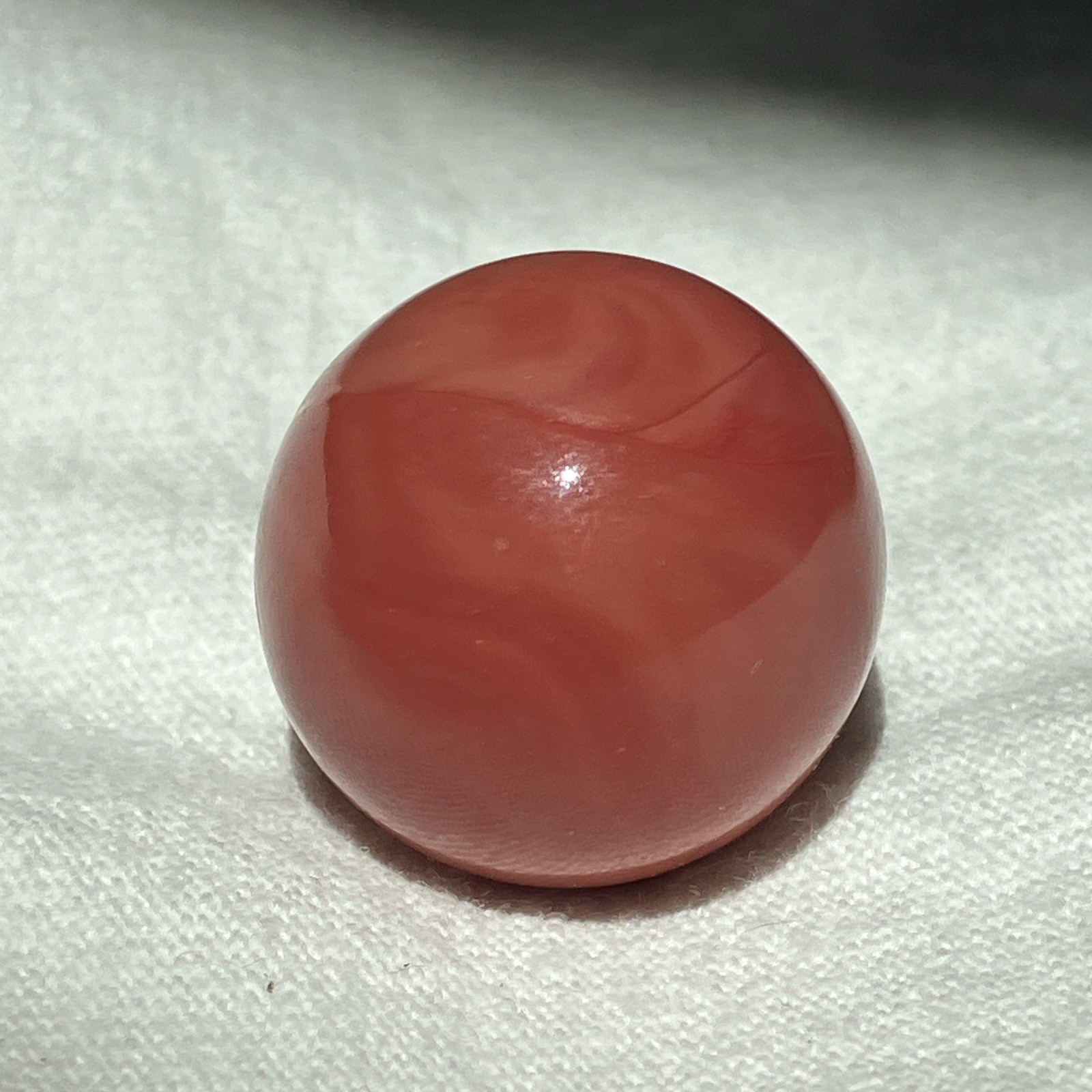 Vintage Vitro Agate Marble Tomato Large .85 Glass marble