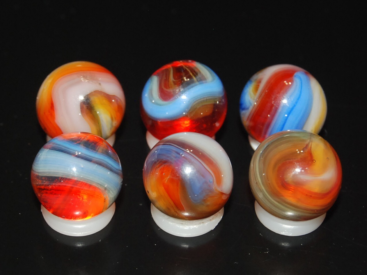 L@@K HTF Jabo “Ghost Superman Classics ” GLOWERS Black light Marbles UV G-12