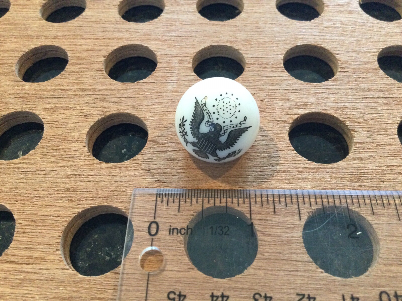 Vintage | Eagle | Black Print on White Marble | 1991