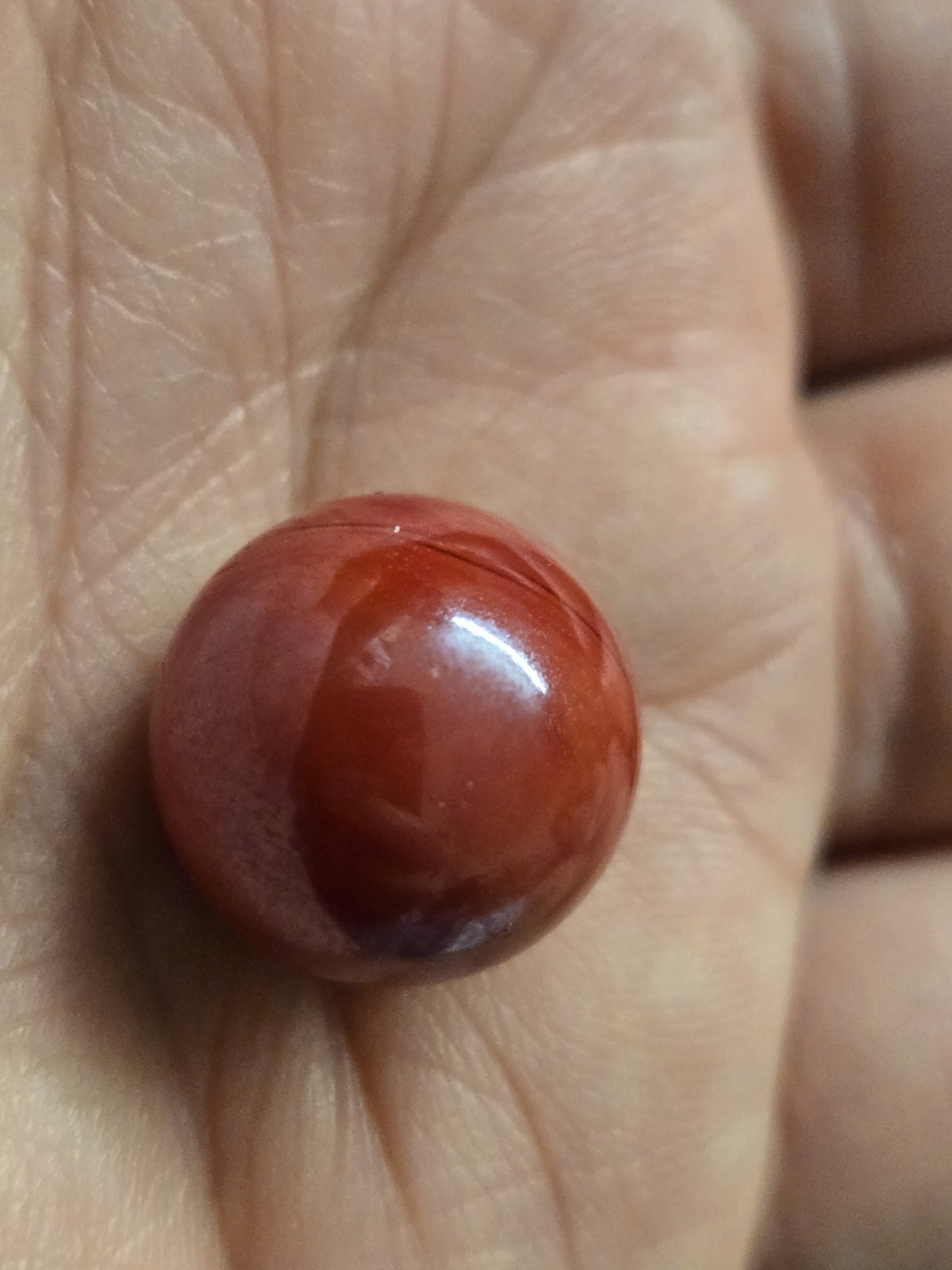 🔥 Vintage CAC Rare Red Brick Swirl Christensen Marble