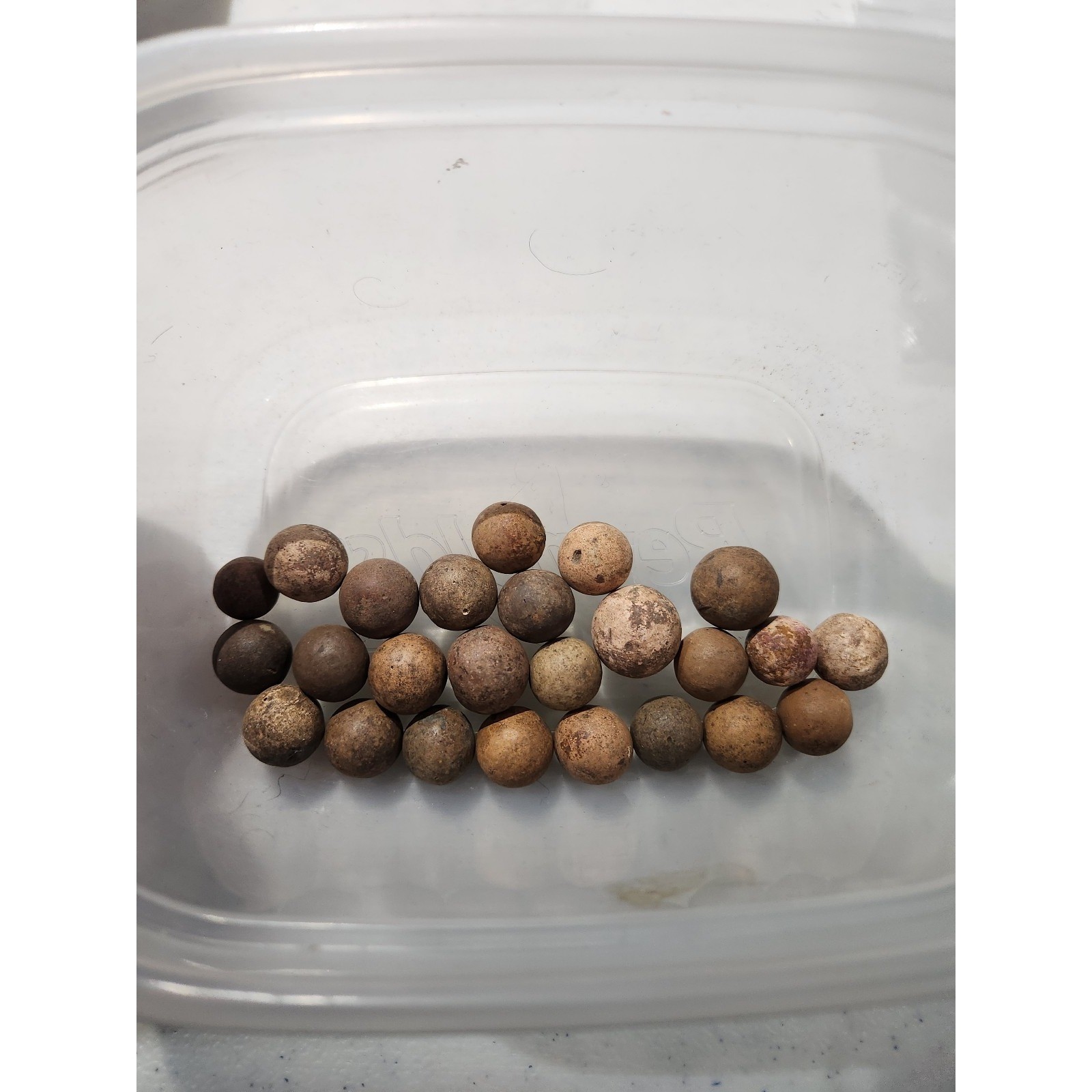 24 Vintage Clay Marbles LOT 13