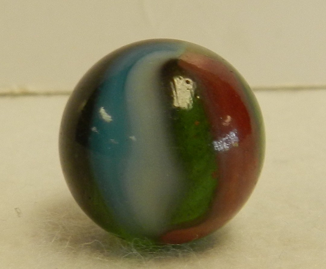 #21024m Vintage Peltier Glass Swirl Marble .69 Inches *Near Mint*