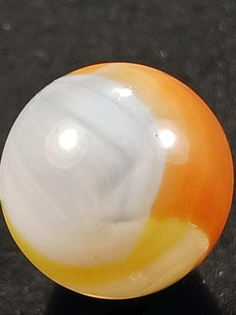 Vitro Agate .55″ Tiger Eye Robin Egg Blue Yellow Near Mint Serious Marble A272