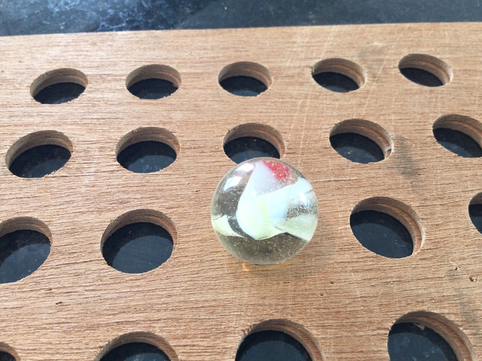 Vintage | Coca-Cola | Clear & Yellow | Glass Marble | 1991