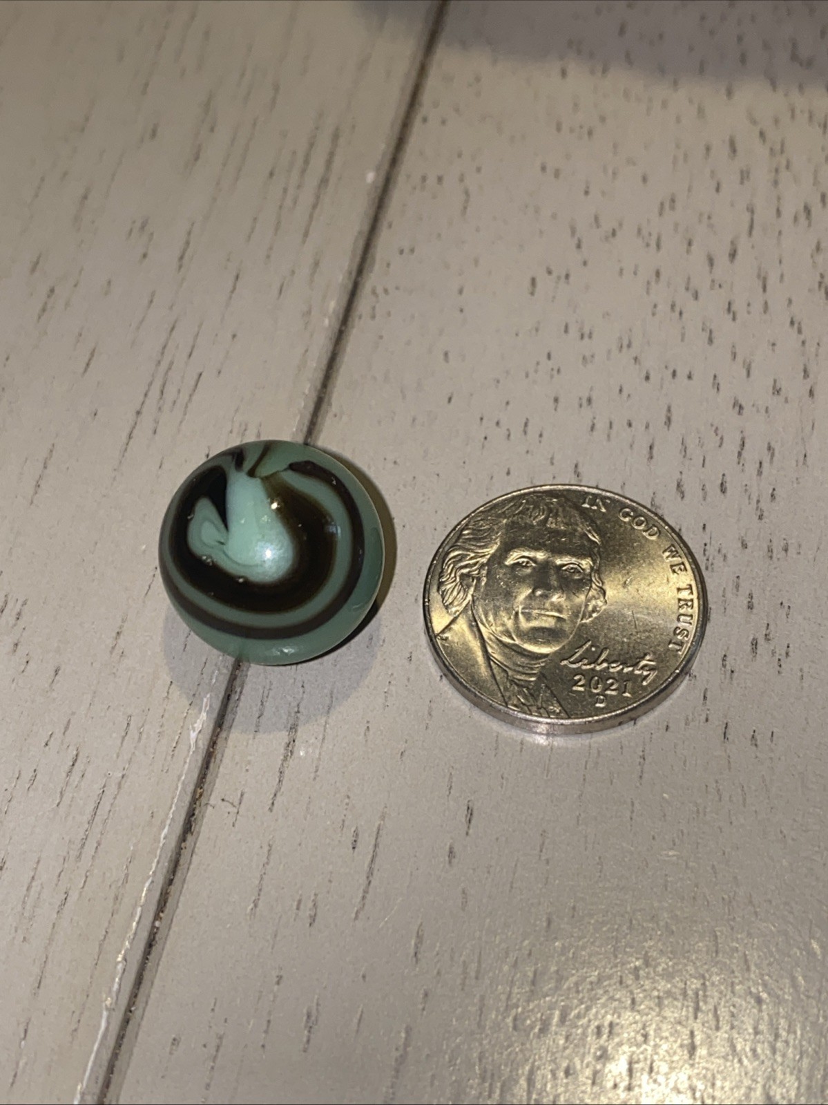 Rare Vintage Akro agate “Pistachio” Near Mint Condition