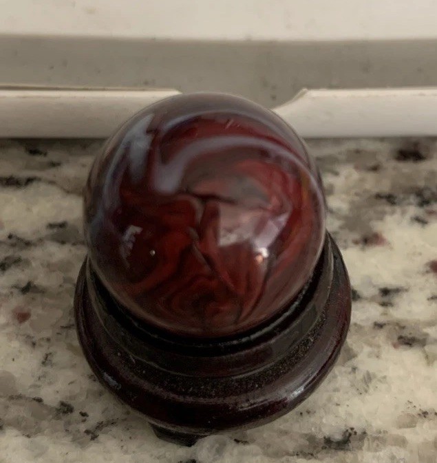 MINT M.F. Christensen BRICK Marble – Solid Oxblood Rare HTF 19mm