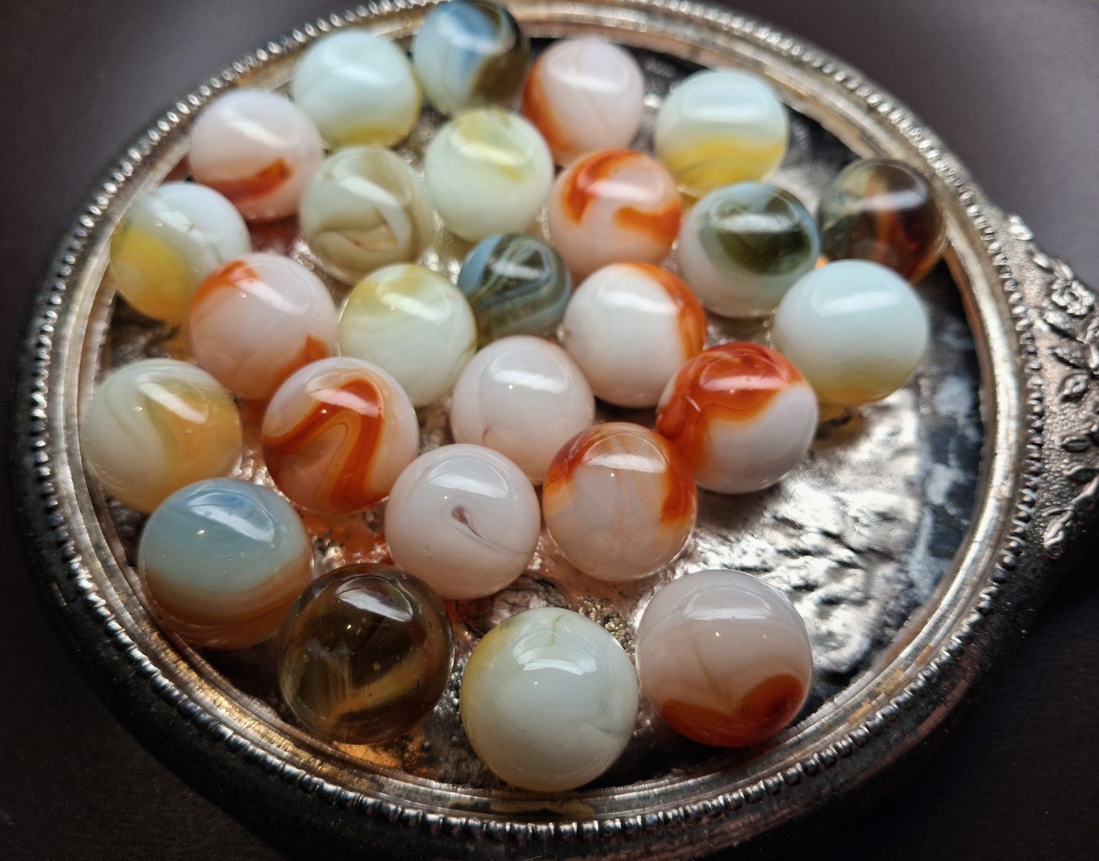 Jabo Fall Classics and Other Run? Marbles Lot of 26 Count