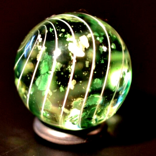 HOT HOUSE GLASS MARBLE/.992″-MICA LIME ICE-MICA PC.S THROUGHOUT,LIME,CELERY/FAST