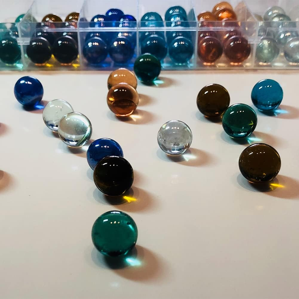 72 PCS Marbles for Kids, 6 Colors Glass Marbles Bulk for Marble Games Marble Run