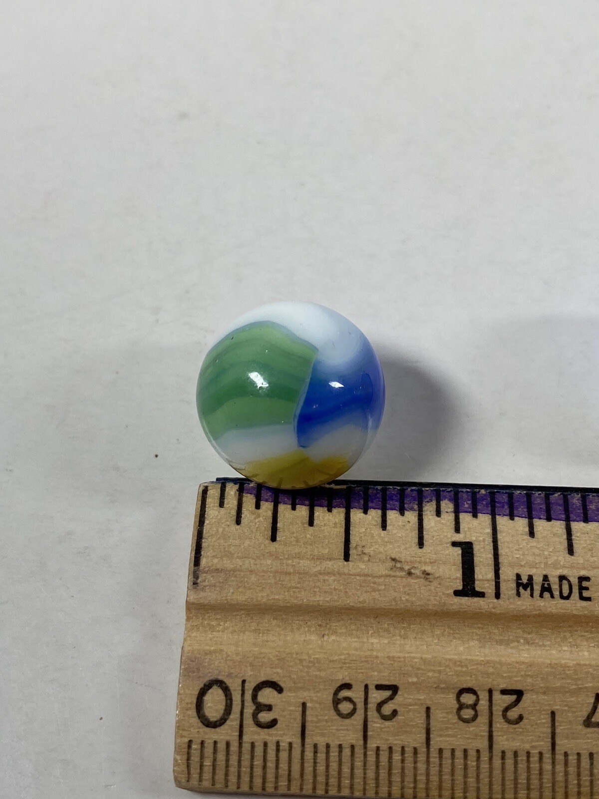 Large Marble King Tri-Color Rainbow Scout Hybrid Vintage Marbles Lot w Shooter