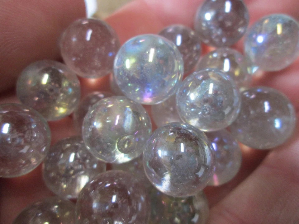 MARBLE BULK LOT 1 LB 9/16″ CLEAR LUSTER FINISH MEGA MARBLES