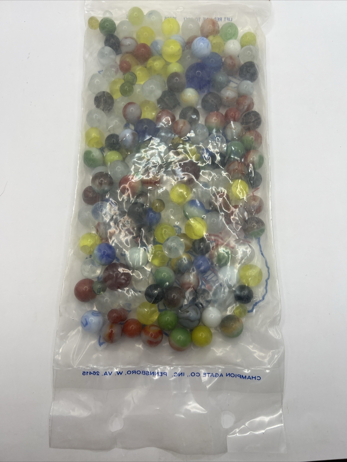 Marbles Bicentennial Collectors Pennsboro West Virginia Champion Agate Sealed T9