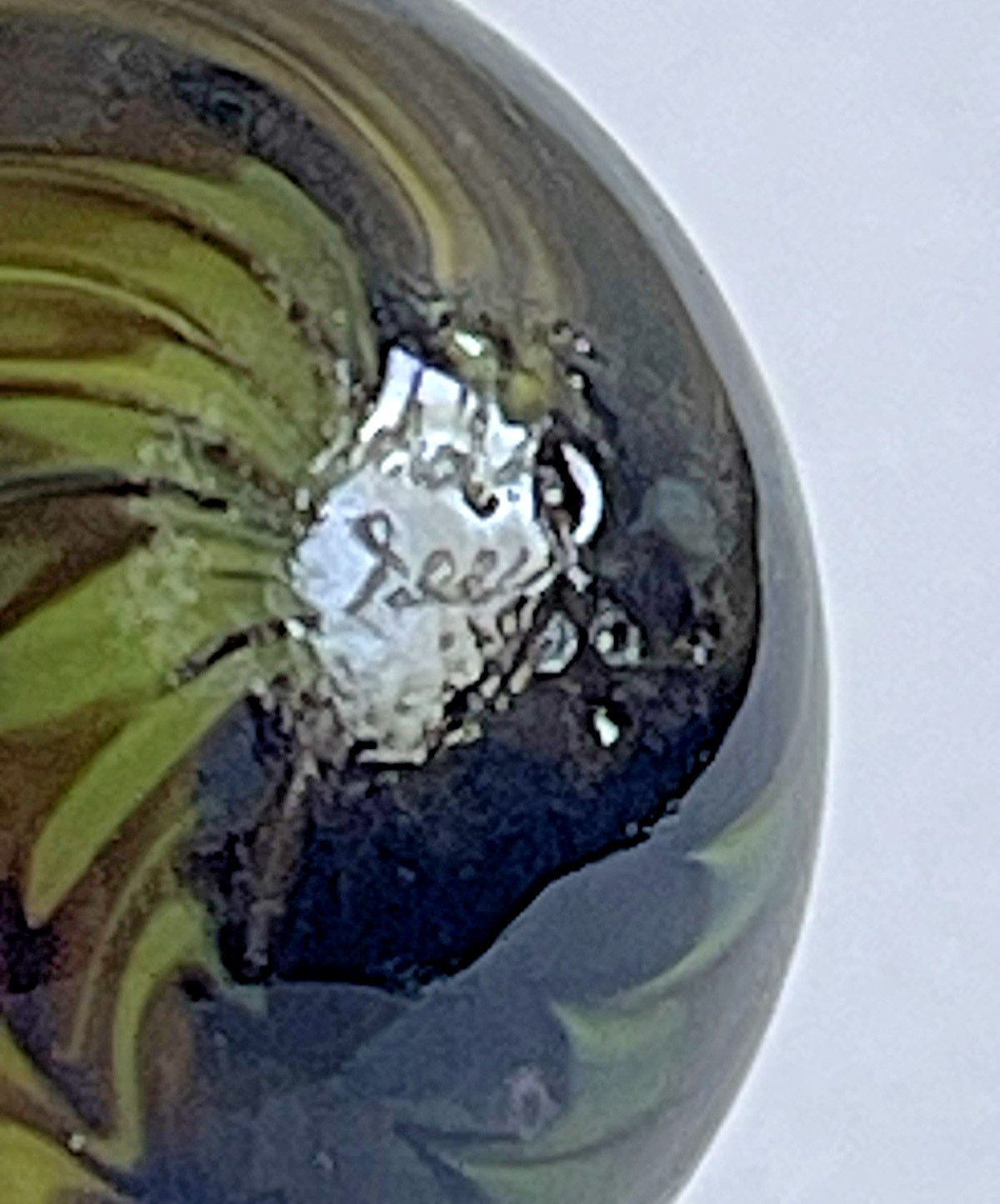 VTG 2000 EDDIE SEESE MARBLE 2nd YEAR SIGNED W/ FULL SIGNATURE 0.99″ DEEP COLORS