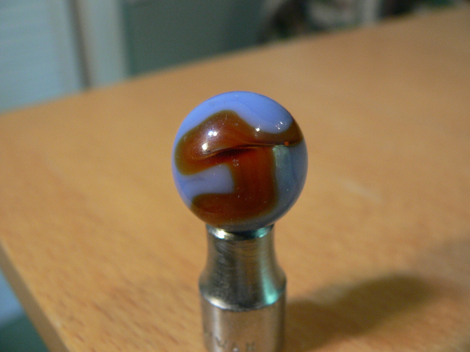 Vintage Pre 1960’s Marble 5/8″ Ravenswood/Alley Oxblood Superman Swirl