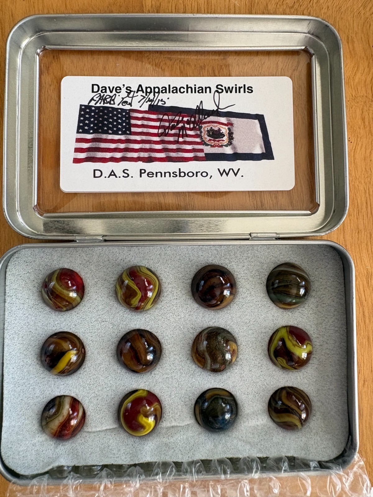 DAS MARBLE SET SIGNED BY DAVE MCCULLOUGH FABB TEST 2 MARBLES 7/14/15