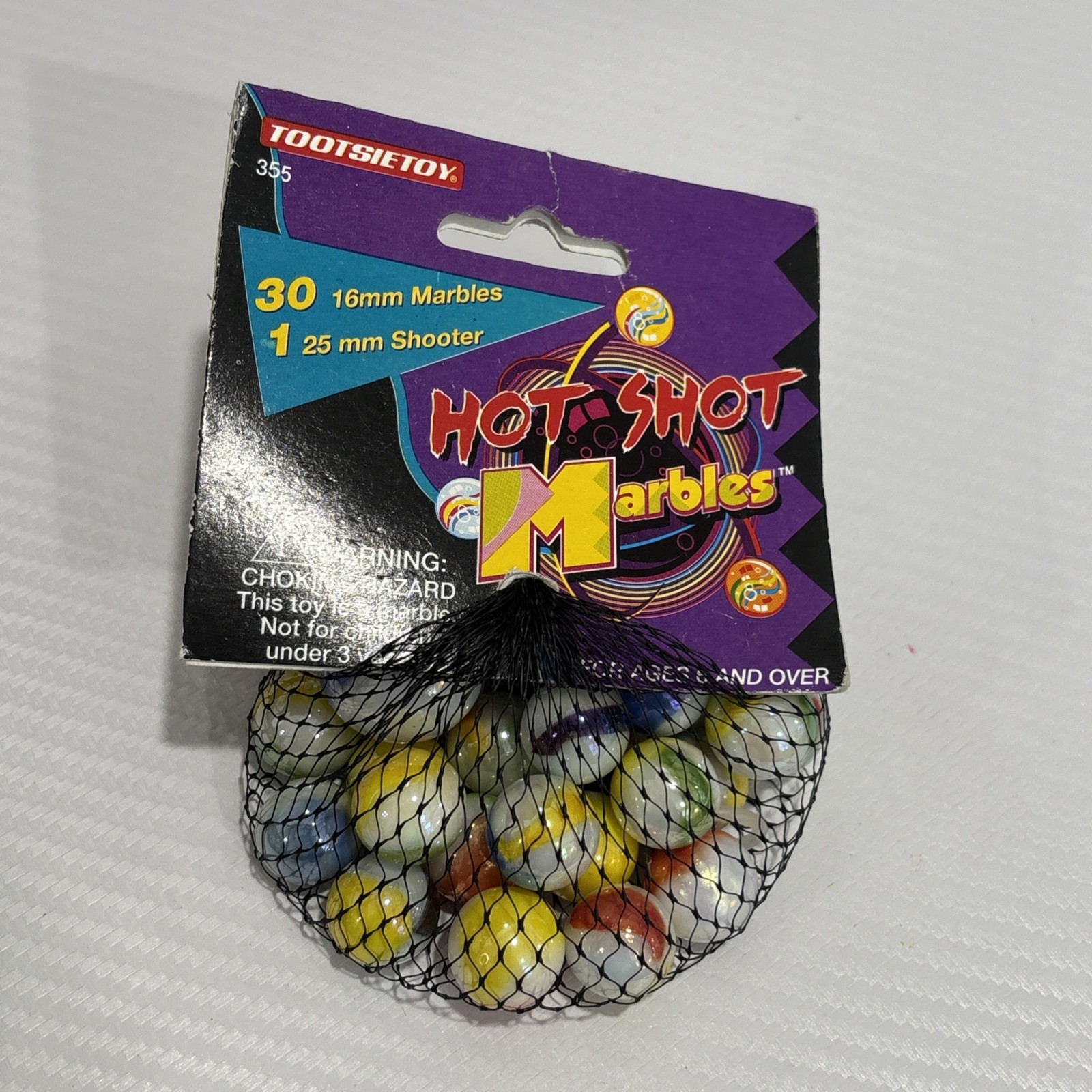 Tootsie Toy Hot Shot LOT OF 2 Vintage Shooter Marbles 2x 30- 16mm And 1- 25mm