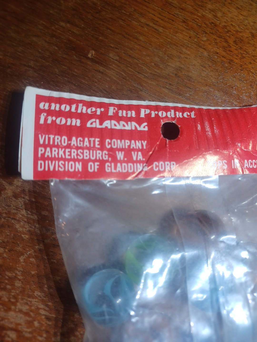 Vintage Sealed Bag Of Gladding- Vitro Cat Eyes Tournament GRADE Marbles 20 Count