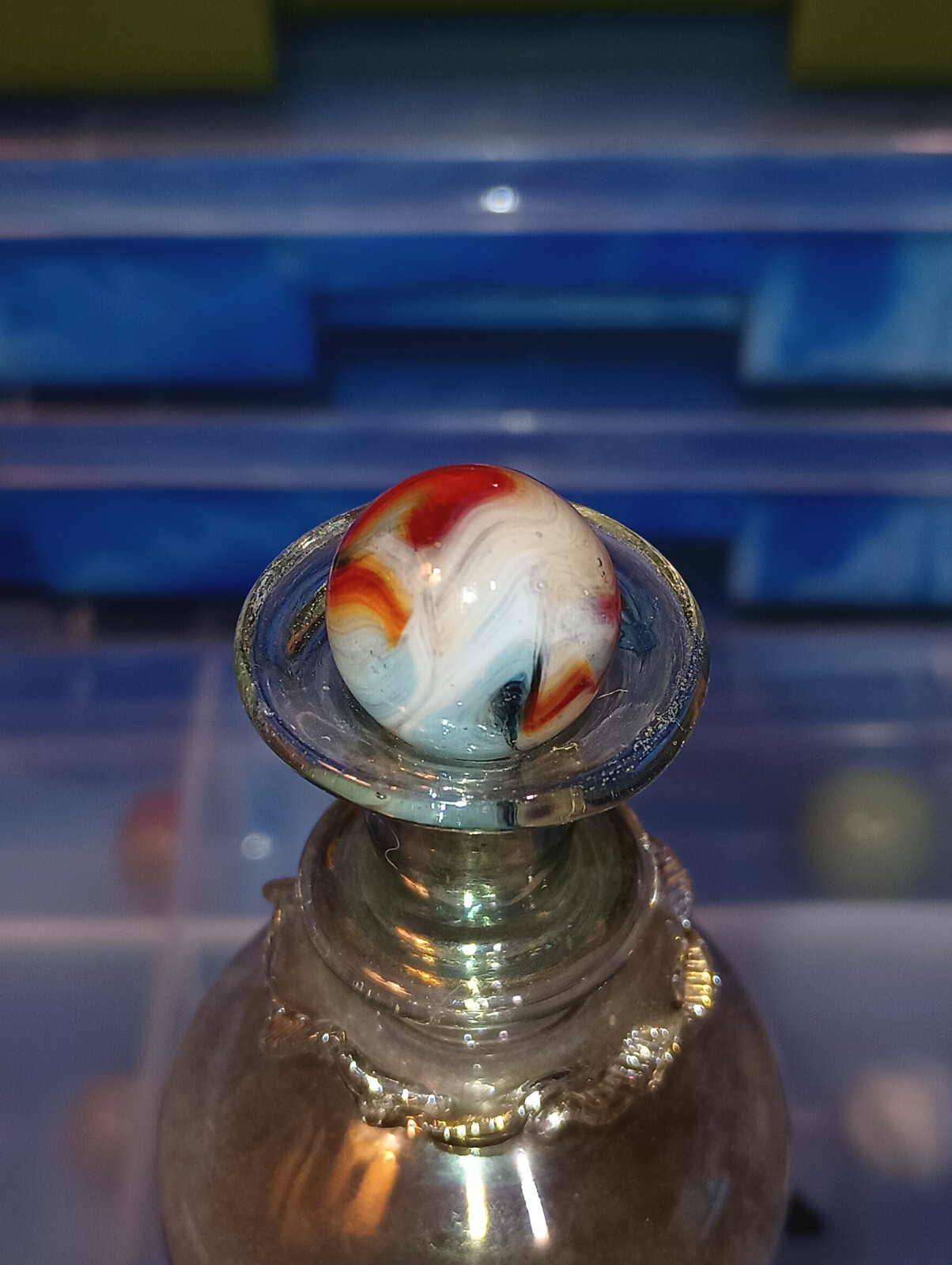 RARE VINTAGE MINT CHRISTENSEN AGATE/CAIRO MARBLE COLORFUL SWIRLS!!