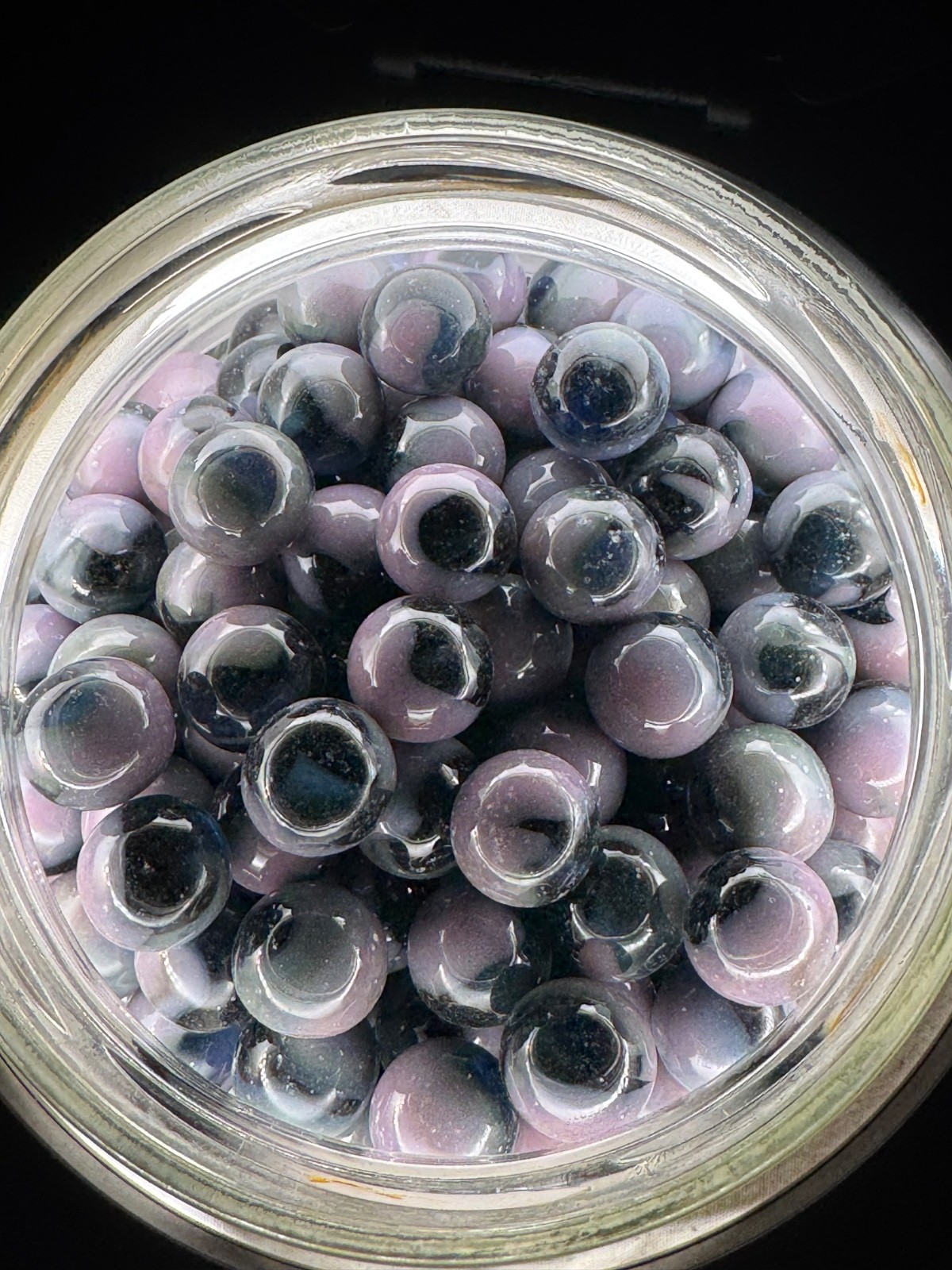 10x 5/8″ Jabo Classics Marbles Lot Pink, Green UV Reactive