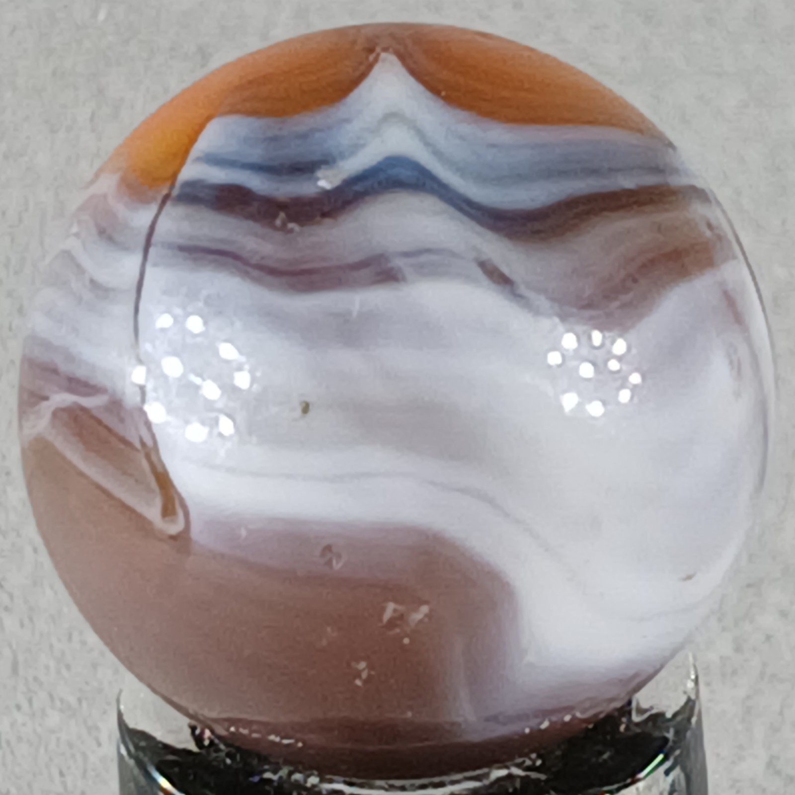 Vintage Vitro Exotic Conqueror Marble .63 Inches Near-Mint Condition